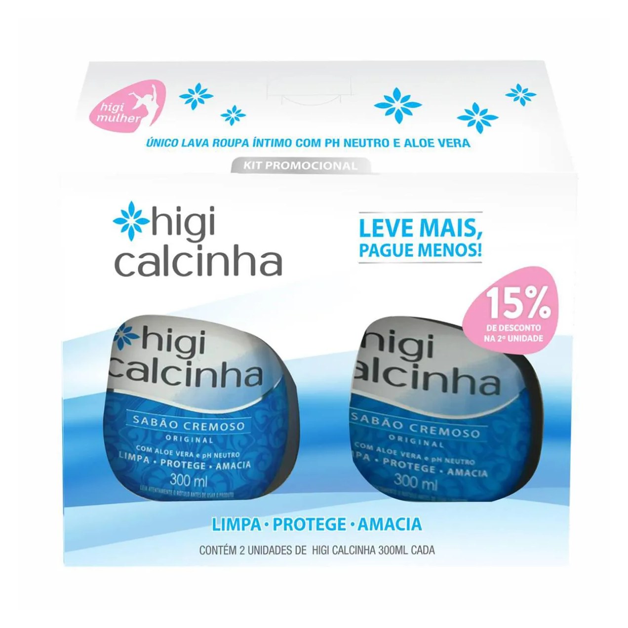 Kit Sabão Cremoso Higi Calcinha Original 2 Unidades de 300ml