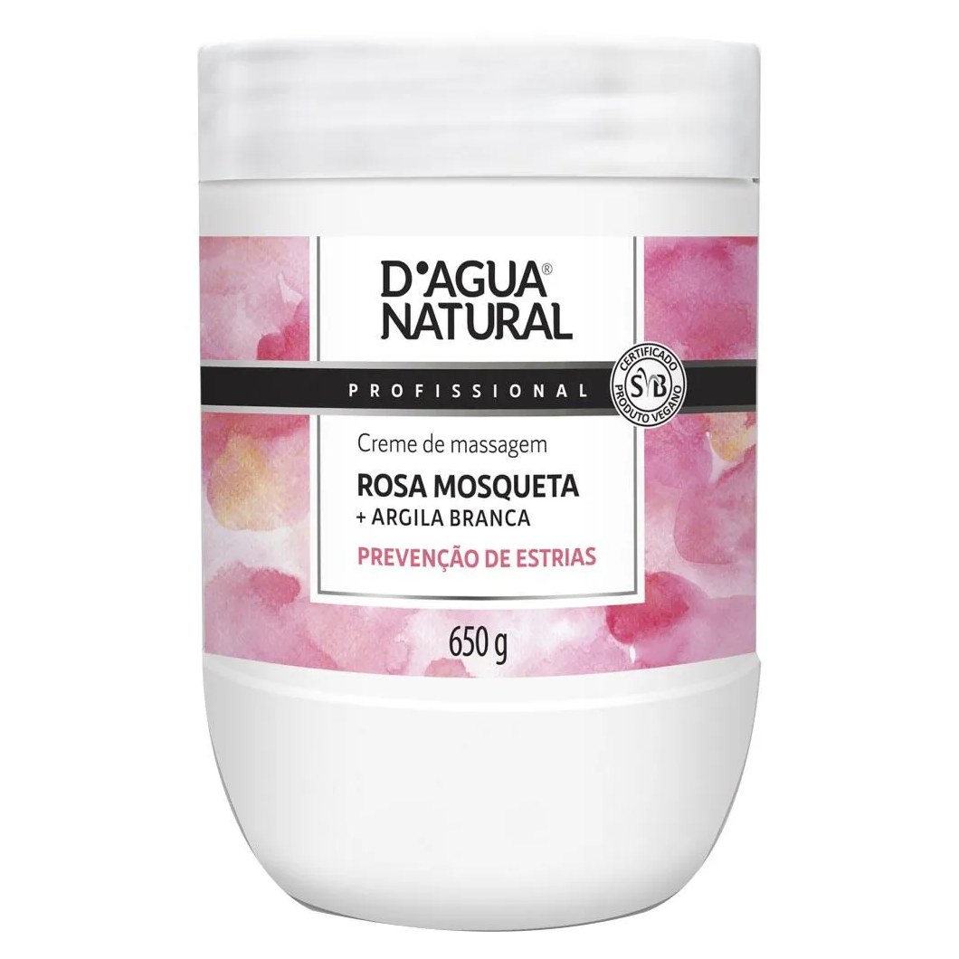 Creme Massagem para Gestante Rosa Mosqueta 650g Dagua Natural