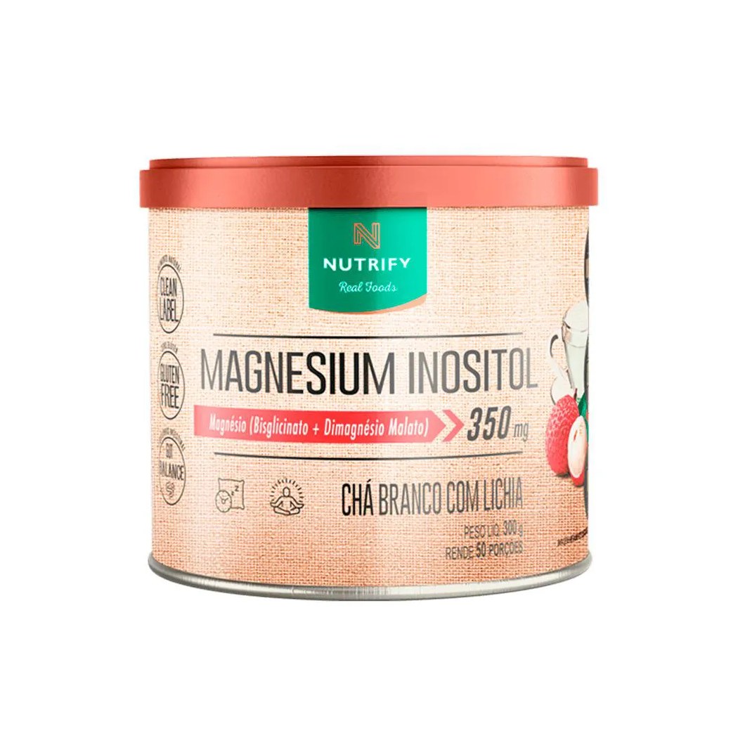 Magnesium Inositol 300g Chá Branco com Lichia - Nutrify