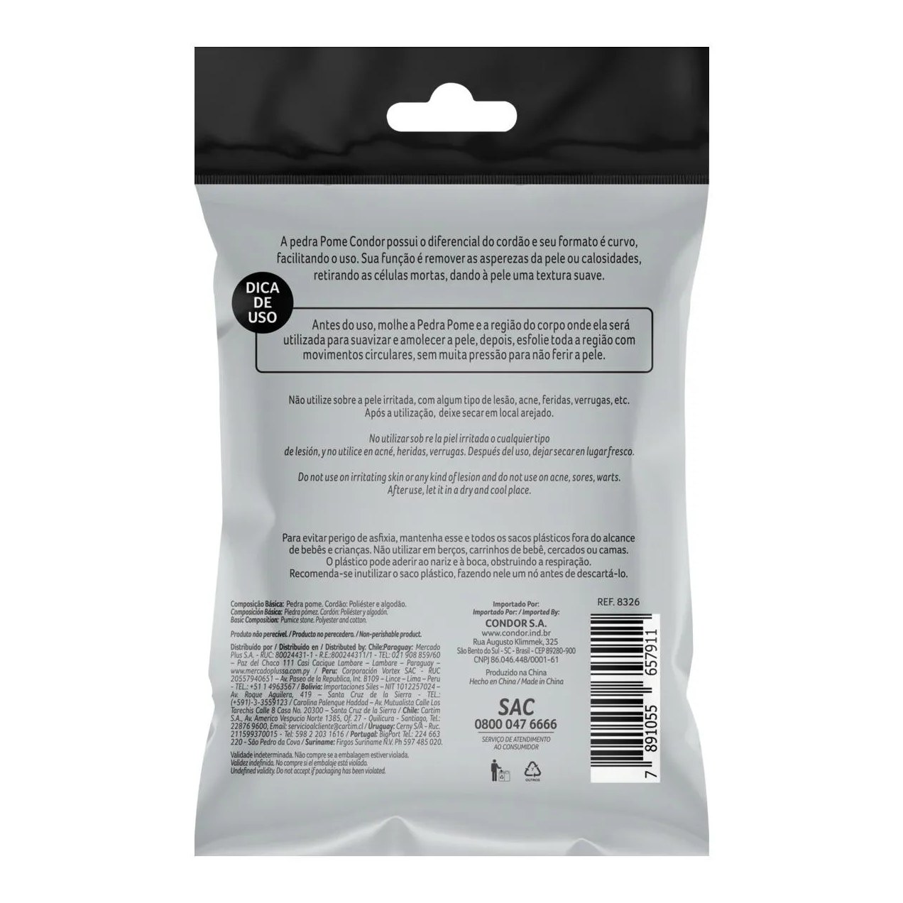 Pedra Pomes com Cordão Condor Spa