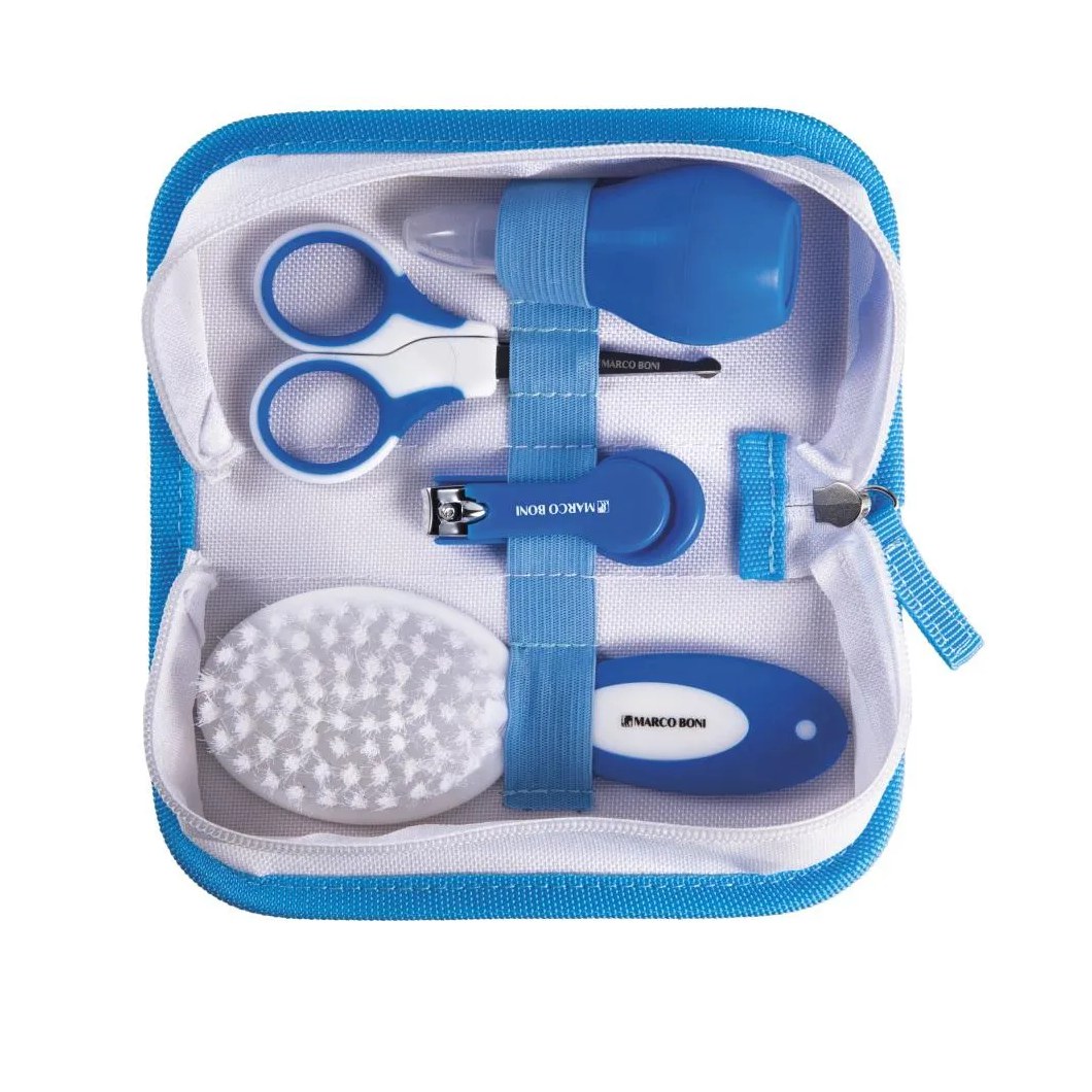 Kit Higiene Cuidados para O Bebe Necessaire Azul Marco Boni