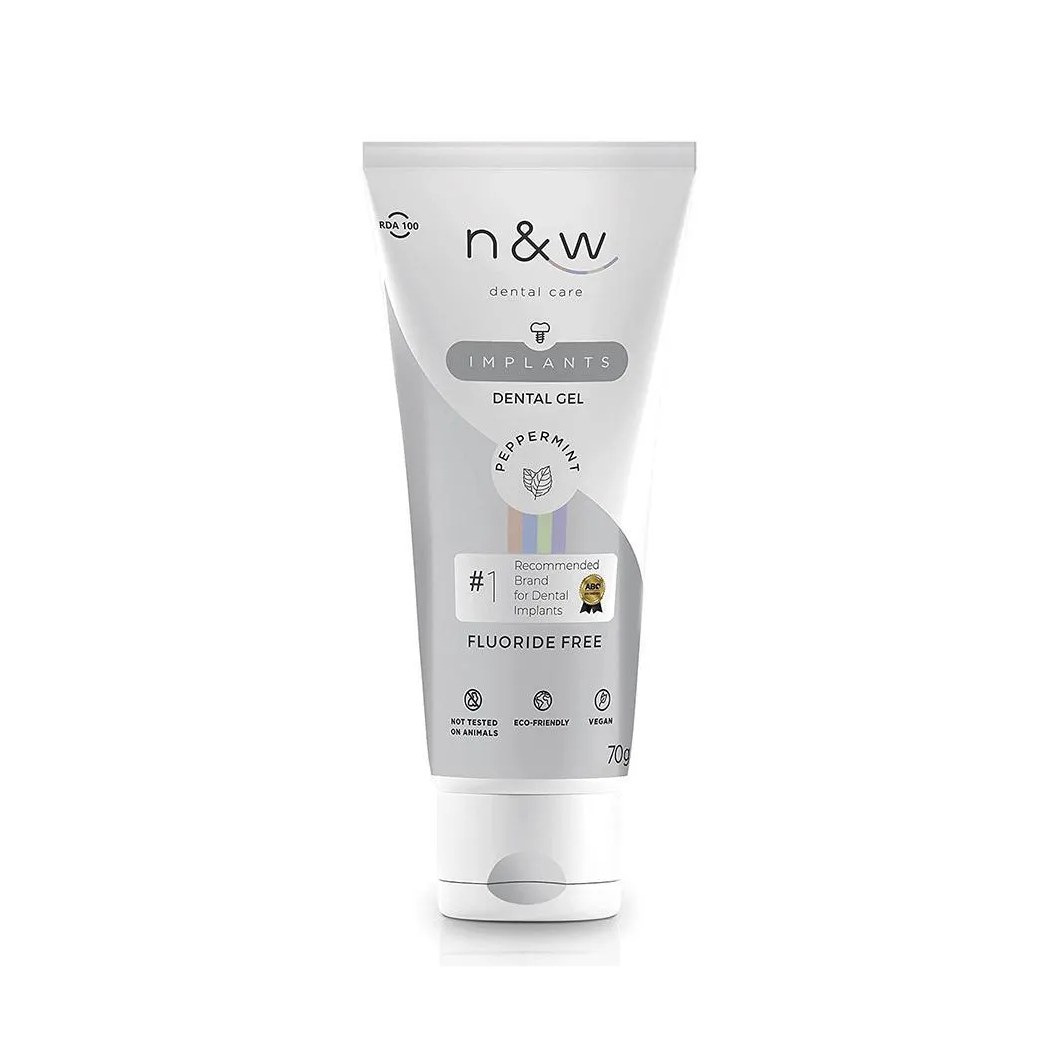 Gel Dental N&w Dental Care Implants Peppermint Vegano 70g