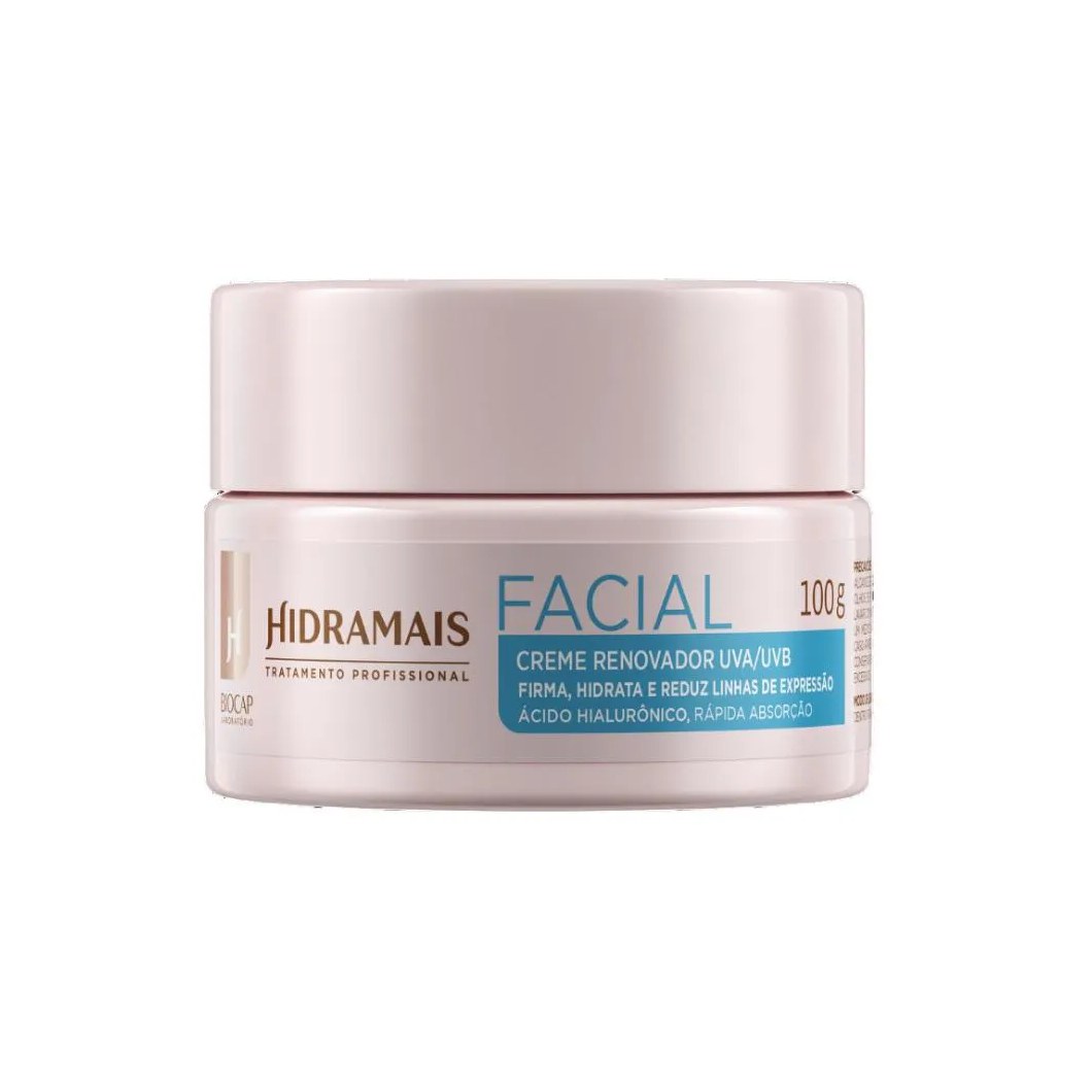 Creme Facial Renovador Uva / Uvb 100gr Hidramais