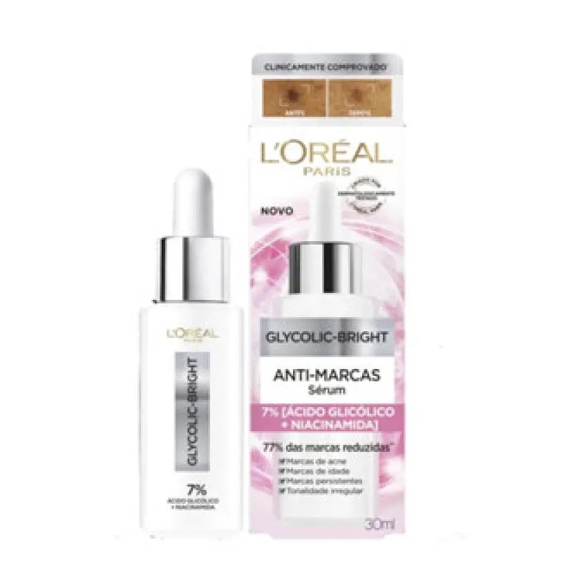 Sérum Anti-marcas Glycolic-bright Ácido Glicólico+niacinamida 30ml Loreal Paris