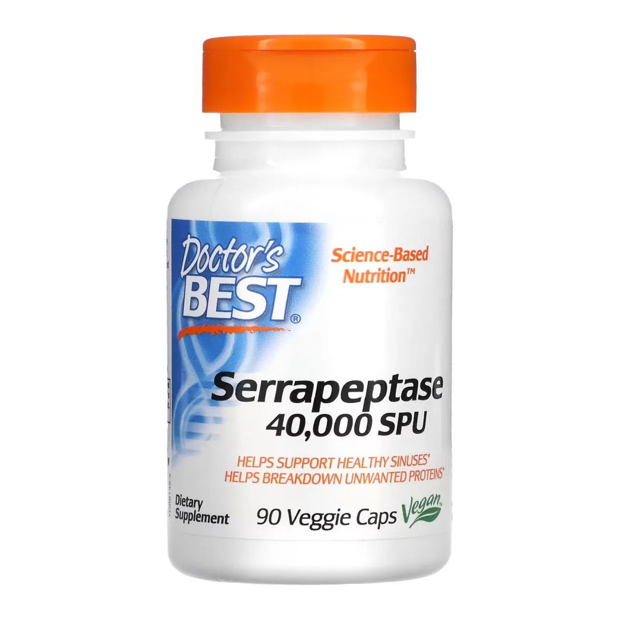 Serrapeptase 40,000 Spu 90 Capsulas Veganas - Doctor's Best
