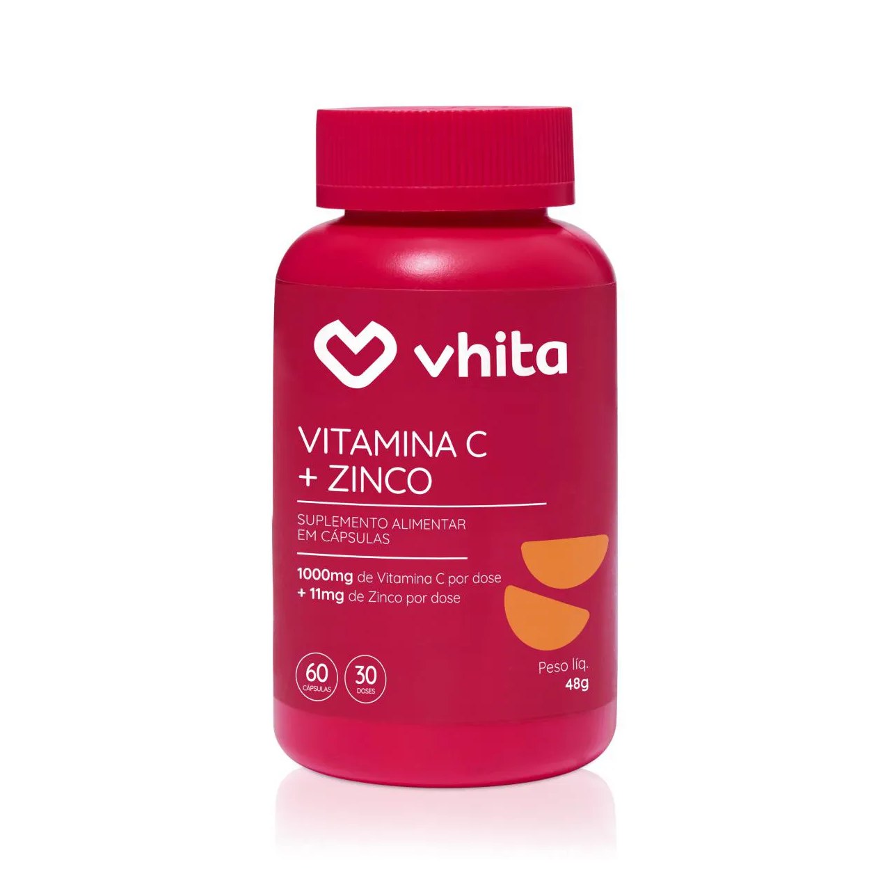 Vitamina C 1g - 60 cáps - Vhita