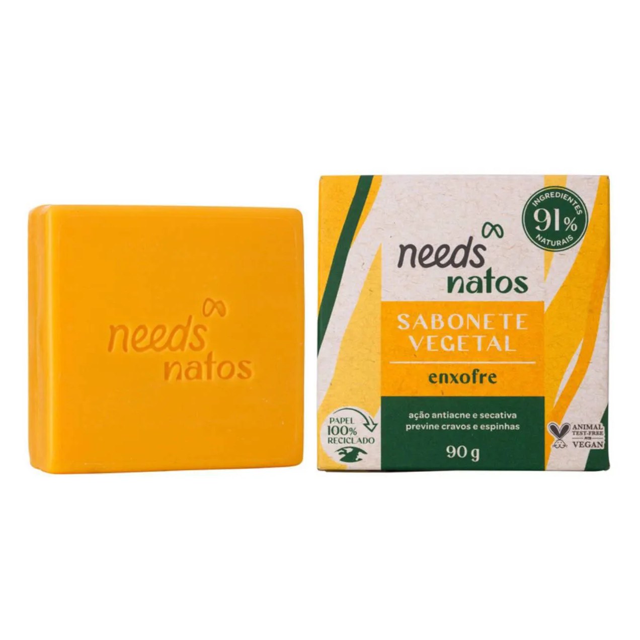Sabonete de Enxofre em Barra Needs Natos Vegetal 90g