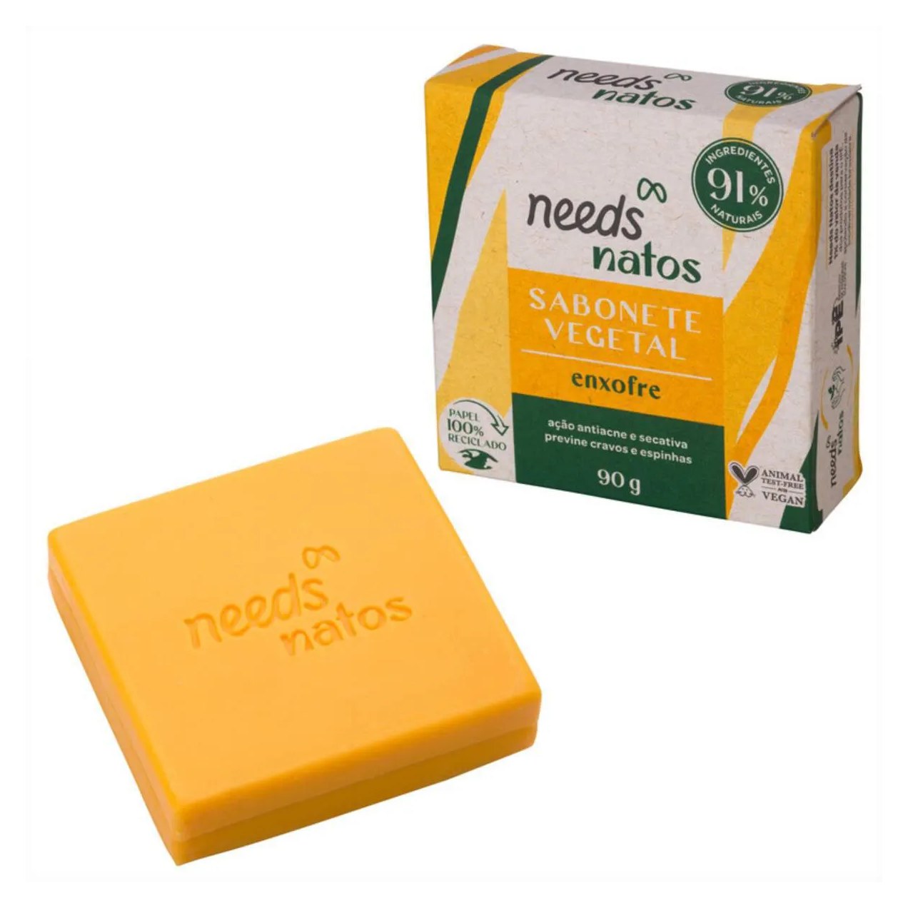 Sabonete de Enxofre em Barra Needs Natos Vegetal 90g