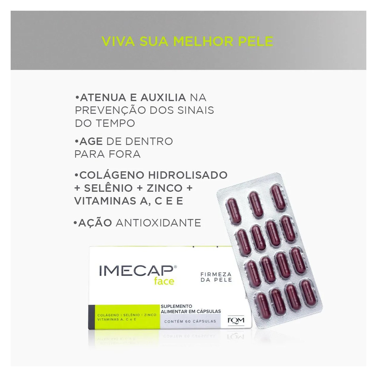 Suplemento Alimentar Imecap Face 60 cápsulas