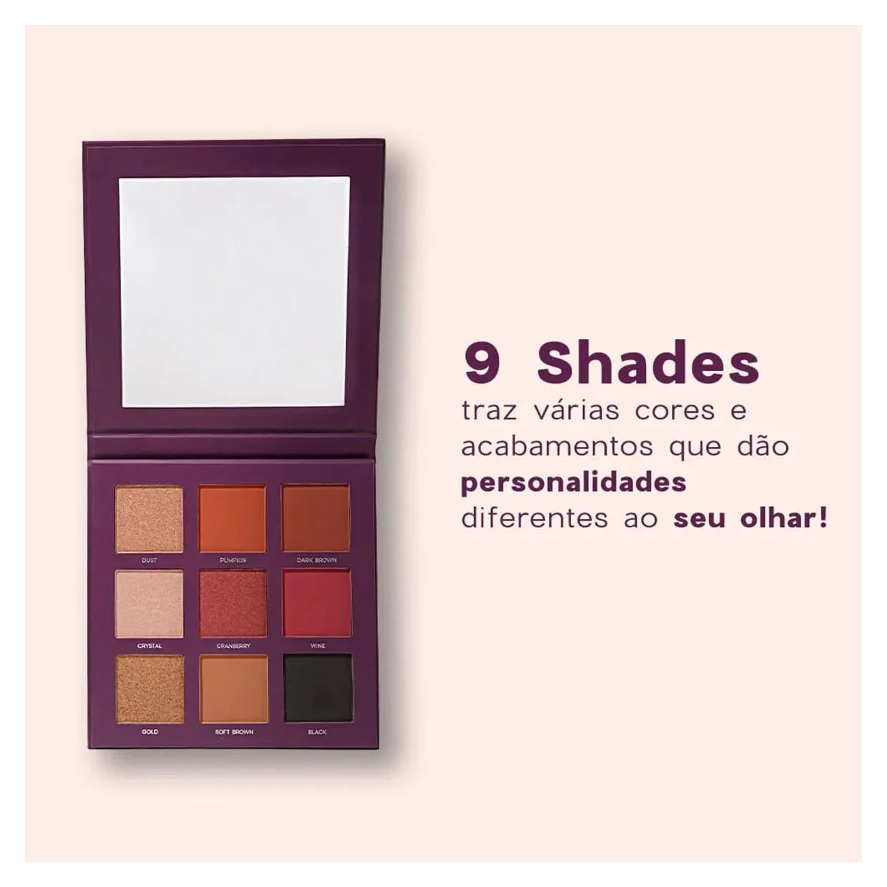 Océane Purple 9 Shades - Paleta de Sombras 25g