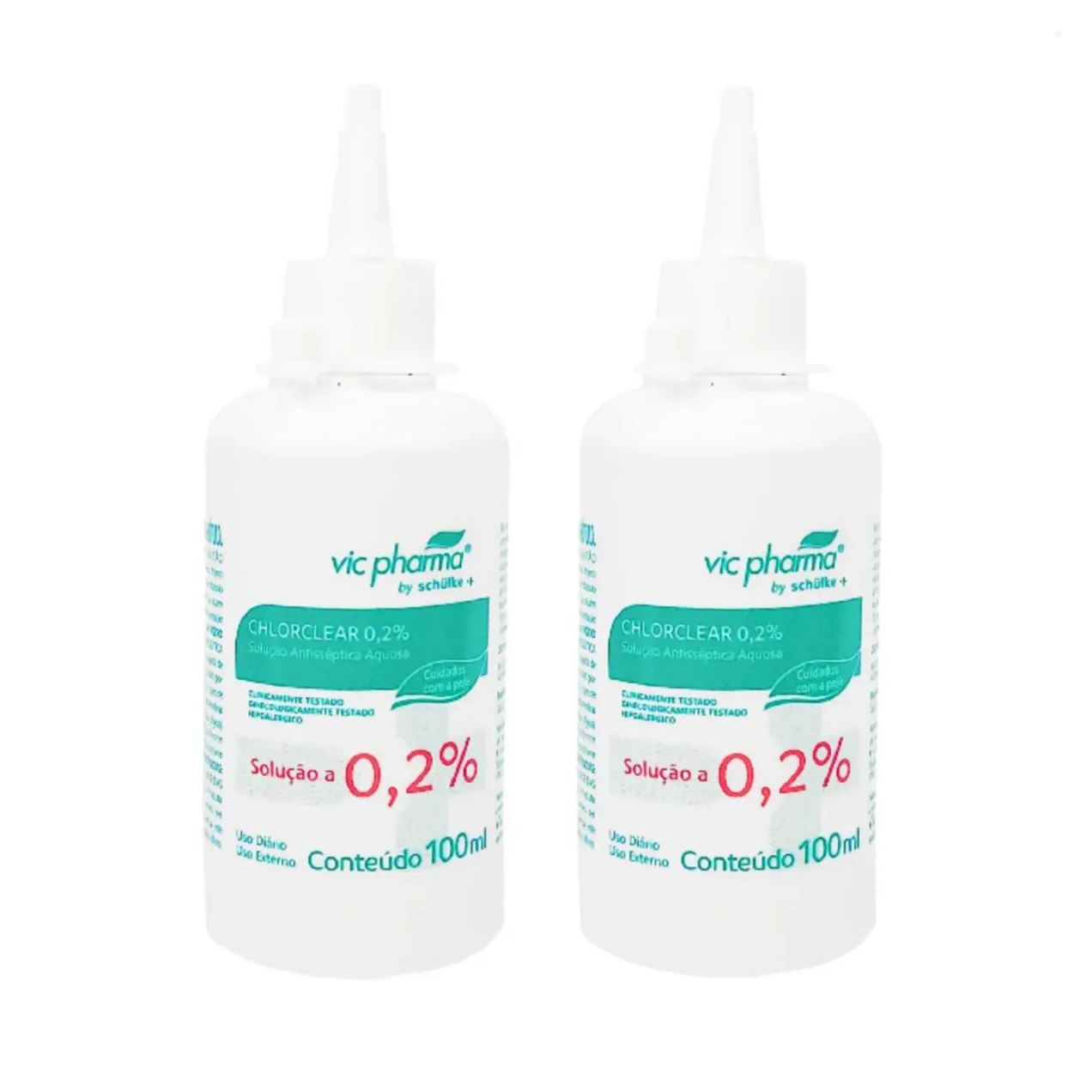 Kit com 2 - Clorexidina 0,2% Chlorclear Aquosa 100 Ml - Full
