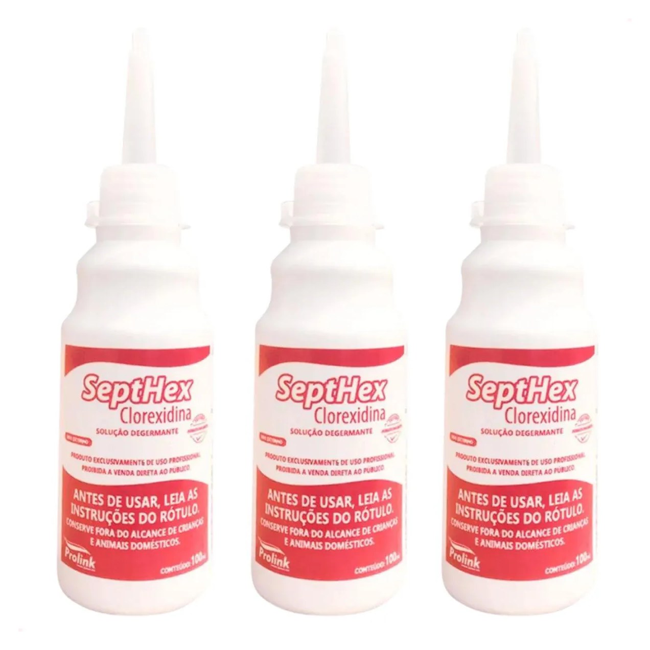 Kit com 3 - Clorexidina Aquosa 0,5% 100 Ml Antisséptico