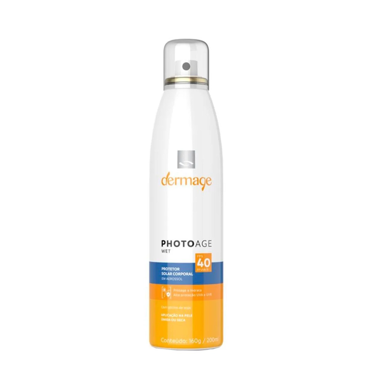 Protetor Solar Corporal Aerosol Dermage Photoage Wet FPS 40 200ml