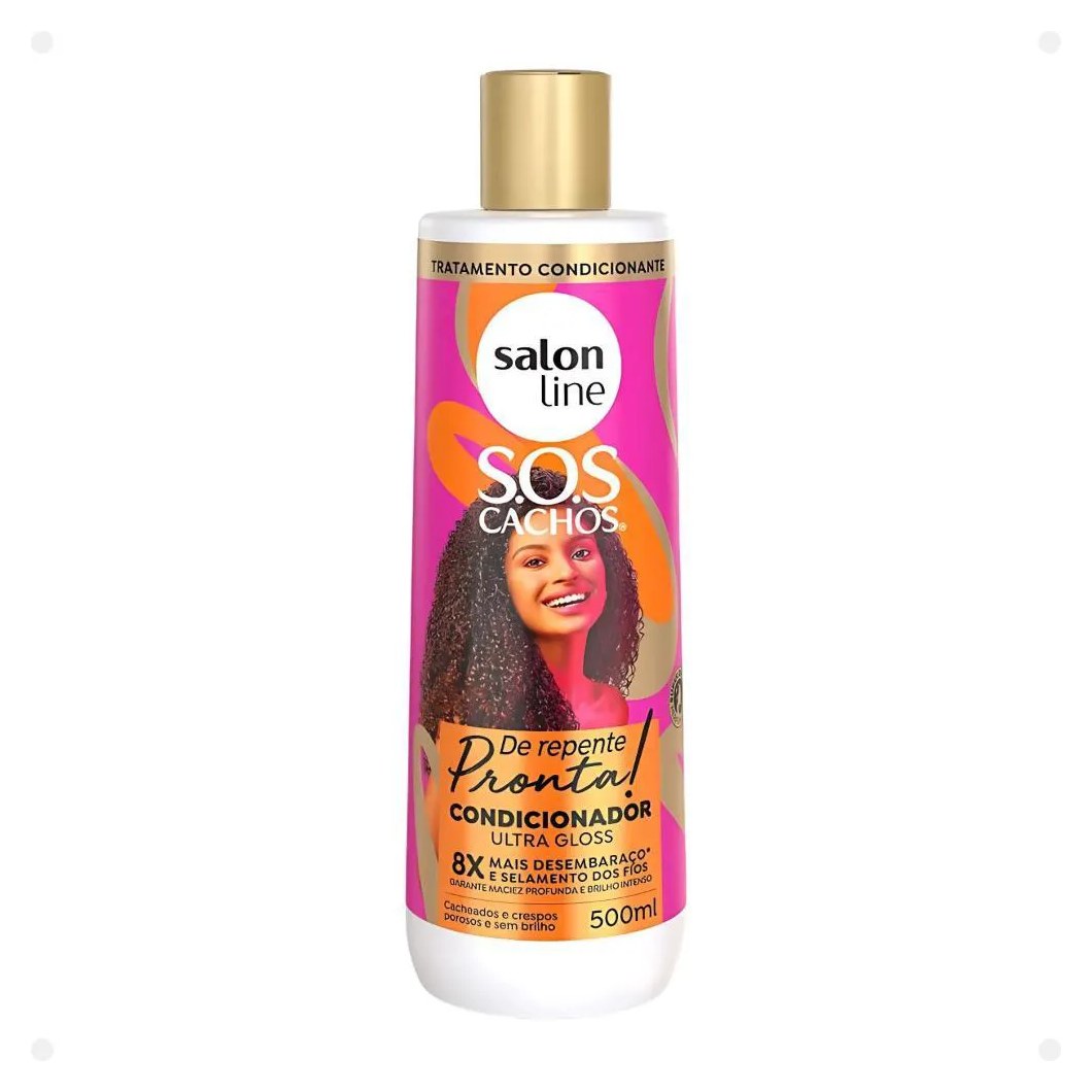 Condicionador Ultra Gloss Salon Line Sos Cachos de Repente Pronta! 500ml