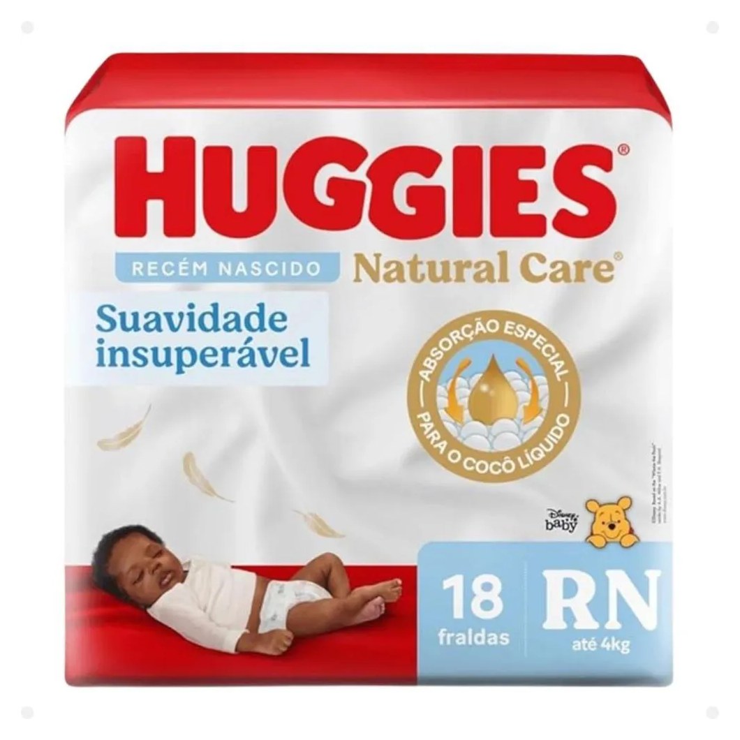 Fraldas Descartáveis Huggies Recém Nascido Rn 18un