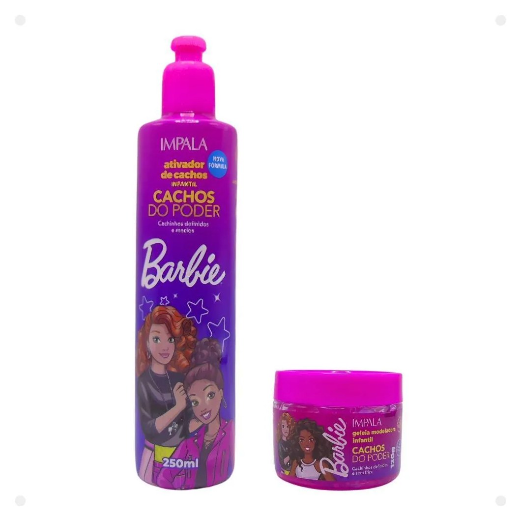 Impala Barbie Infantil Cachos do Poder: Ativador de Cachos e Geleia Modeladora