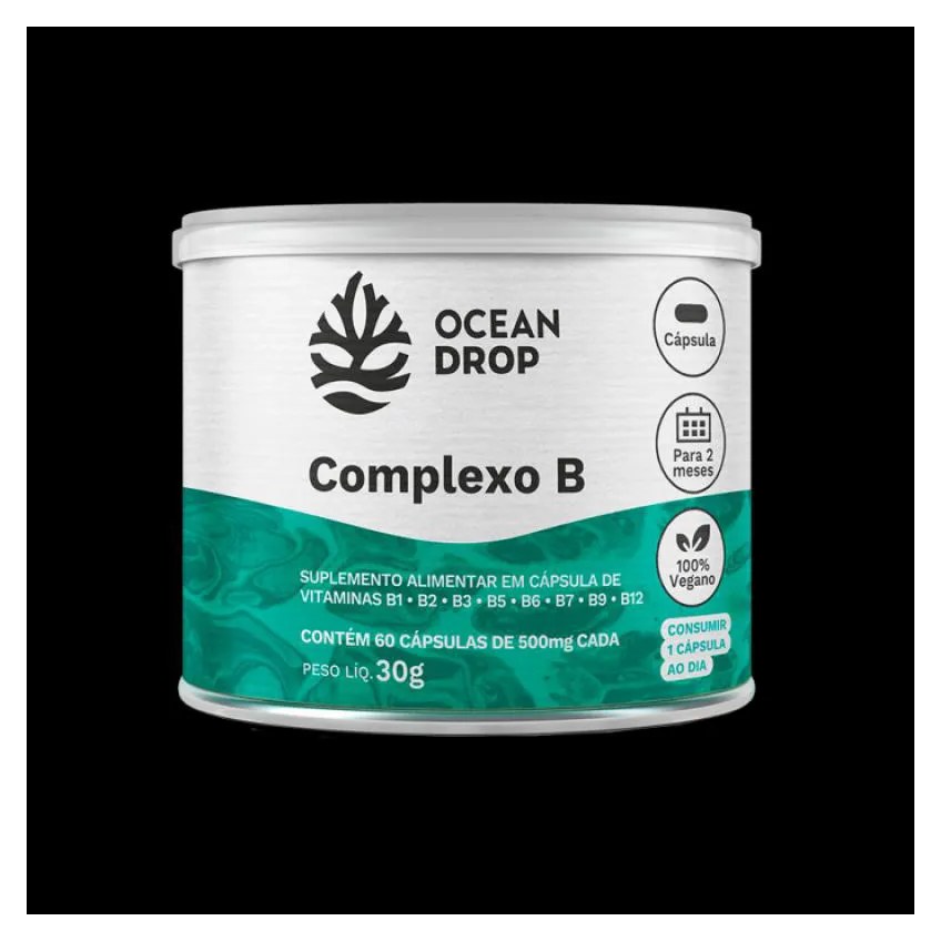 Complexo B 500mg 60 cápsulas Ocean Drop