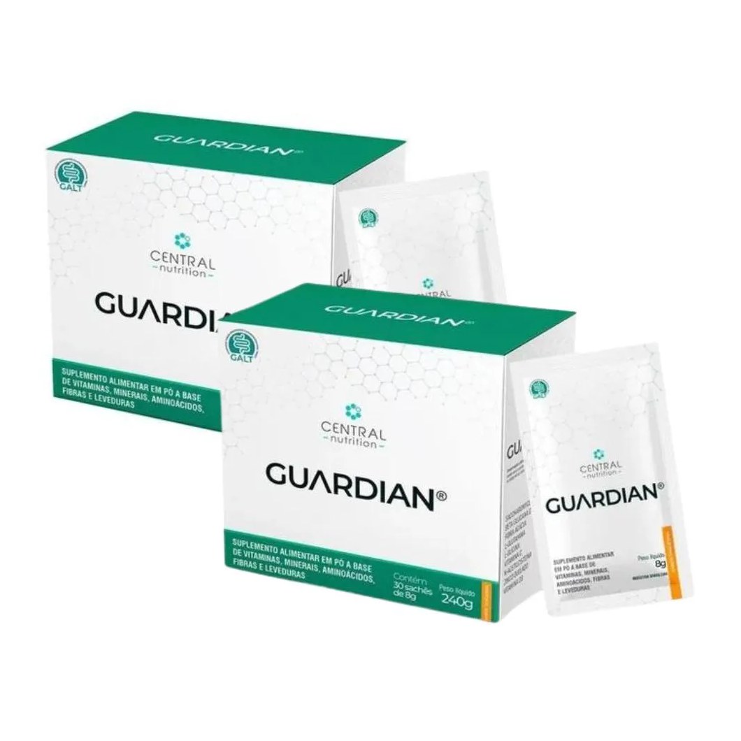 Combo 2 Guardian Sabor Tangerina 30 sachês 8g Central Nutrition