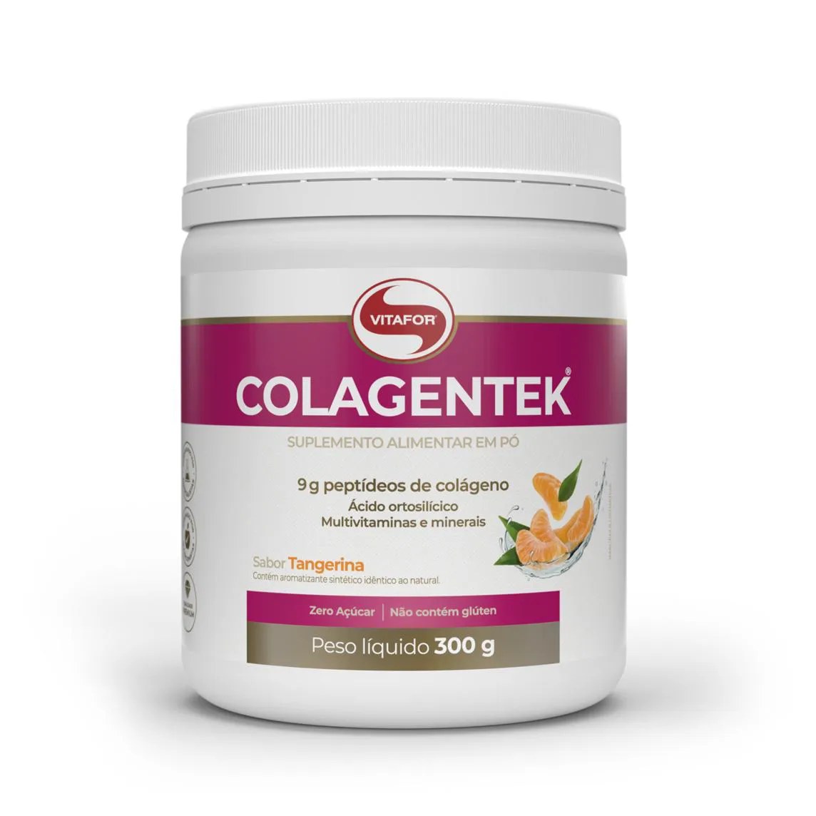 Colagentek Colágeno 300g Tangerina Vitafor