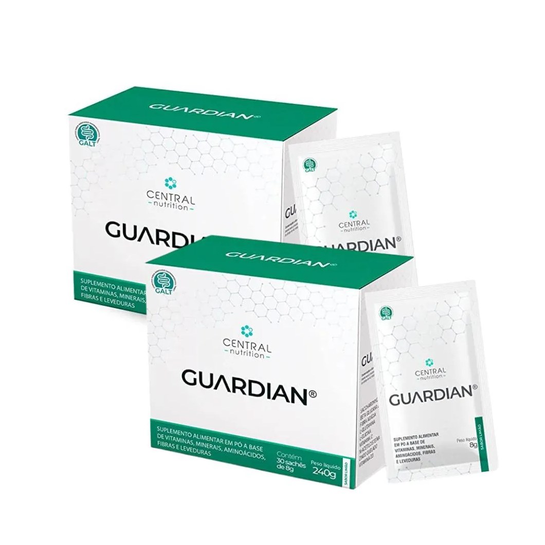 Combo 2 Guardian Sabor Limão 30 sachês 8g Central Nutrition
