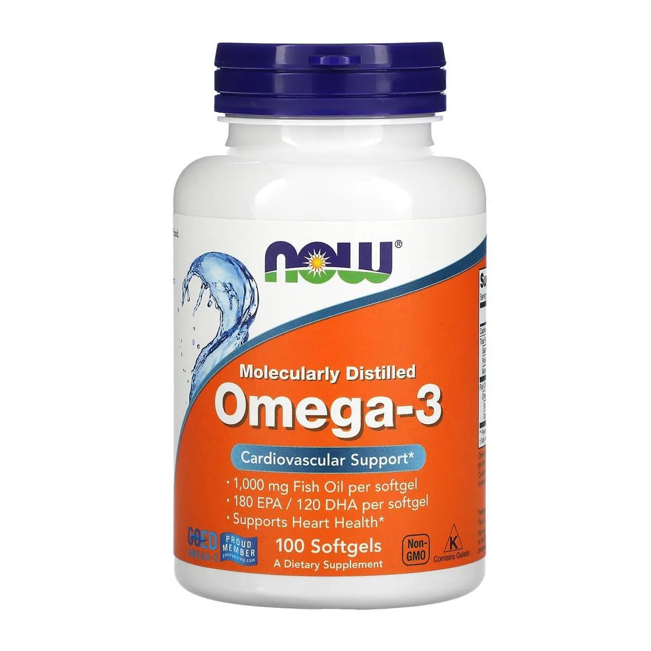 Omega-3 1000mg 100 Softgels - Now Foods