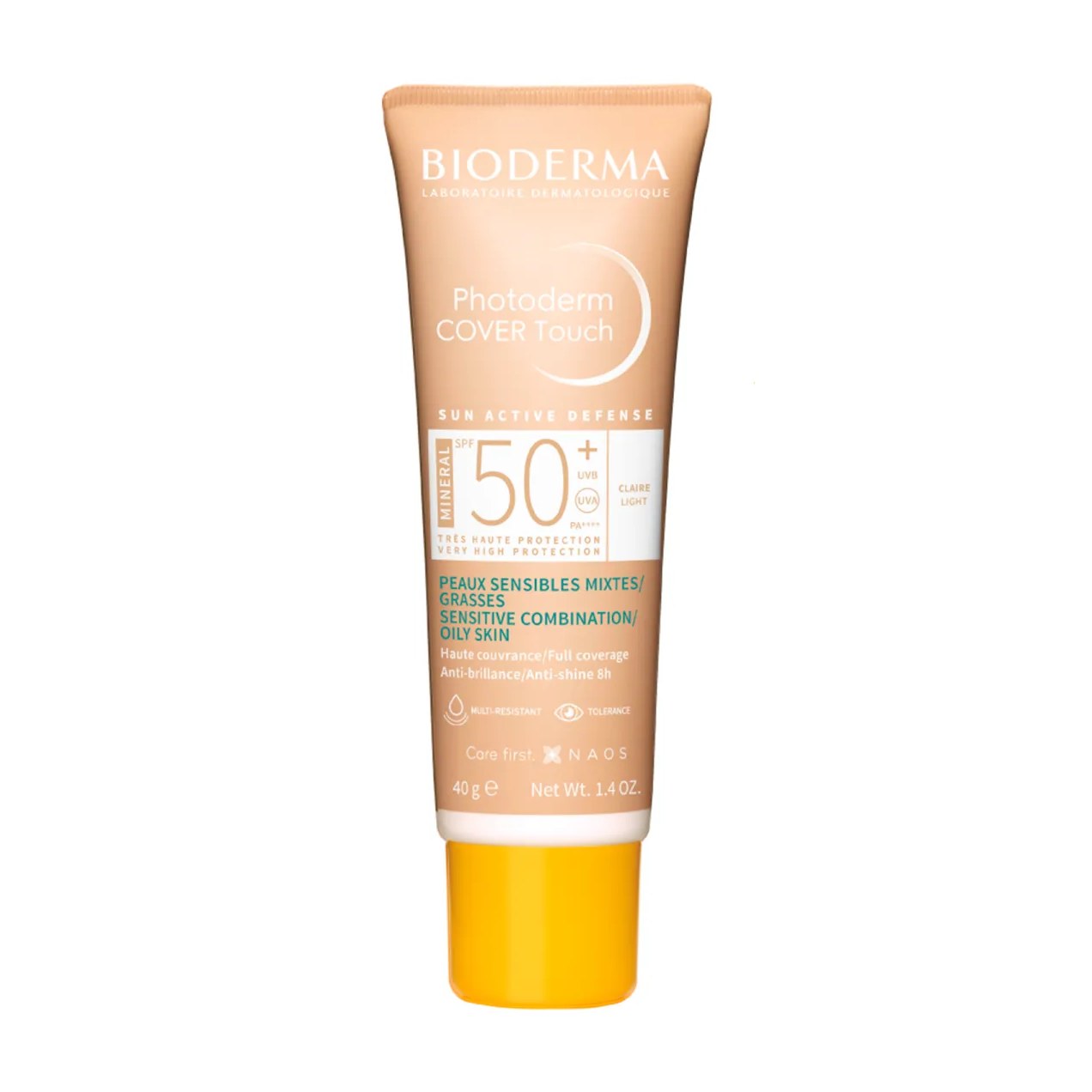 Protetor Solar Facial Bioderma Photoderm Cover Touch FPS 50 Claro 40ml