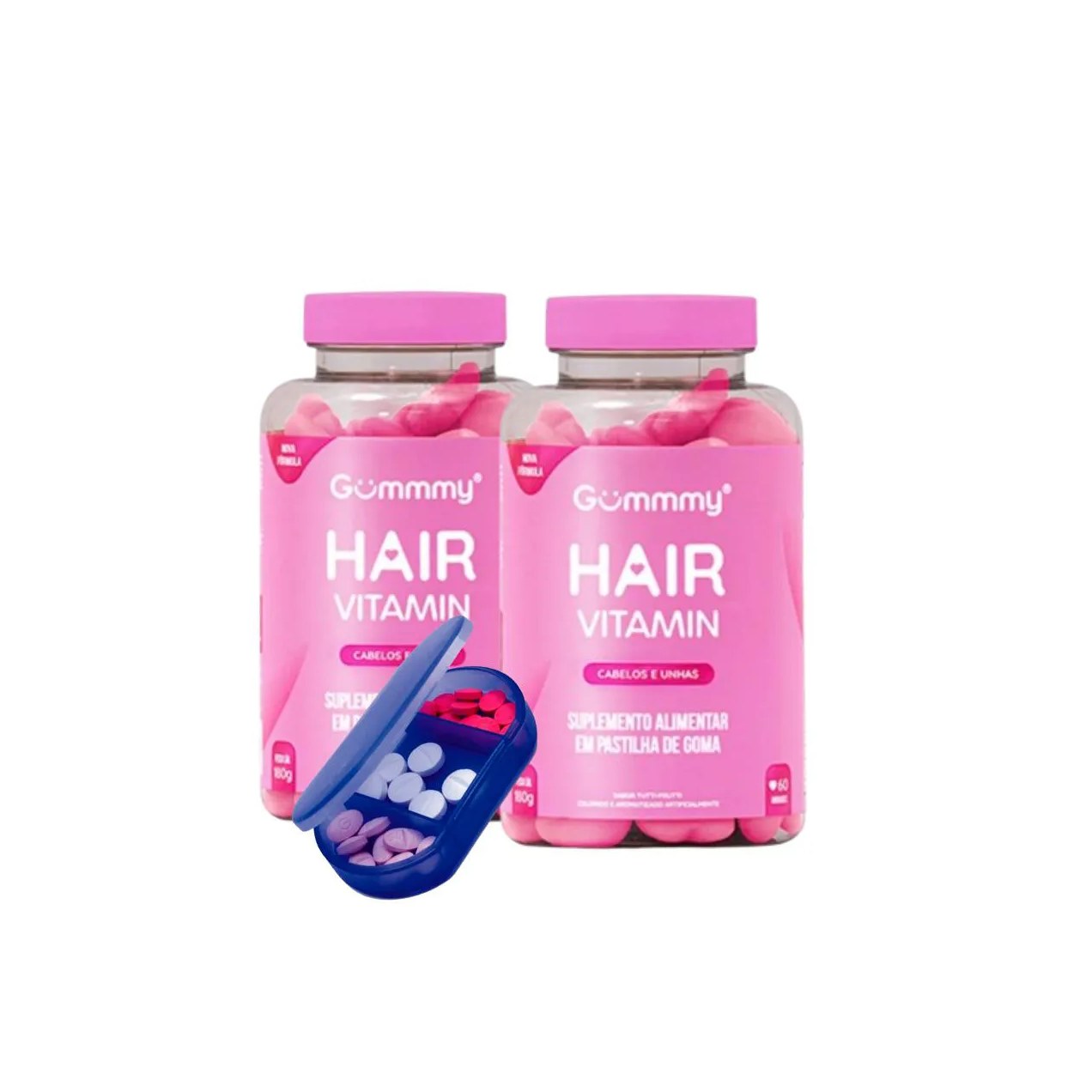 Kit 2 Gummmy Hair Vitamin (60 Gomas) - Tutti Frutti