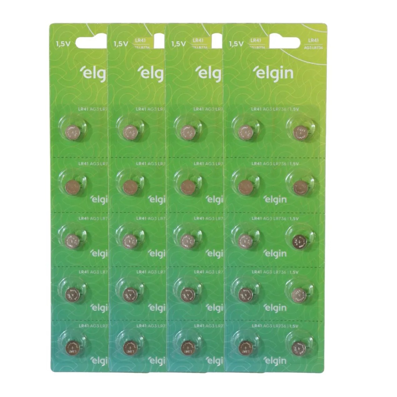 Kit 40 Baterias Pilha Alcalina Lr41 1,5V Ag3 Relógio Elgin