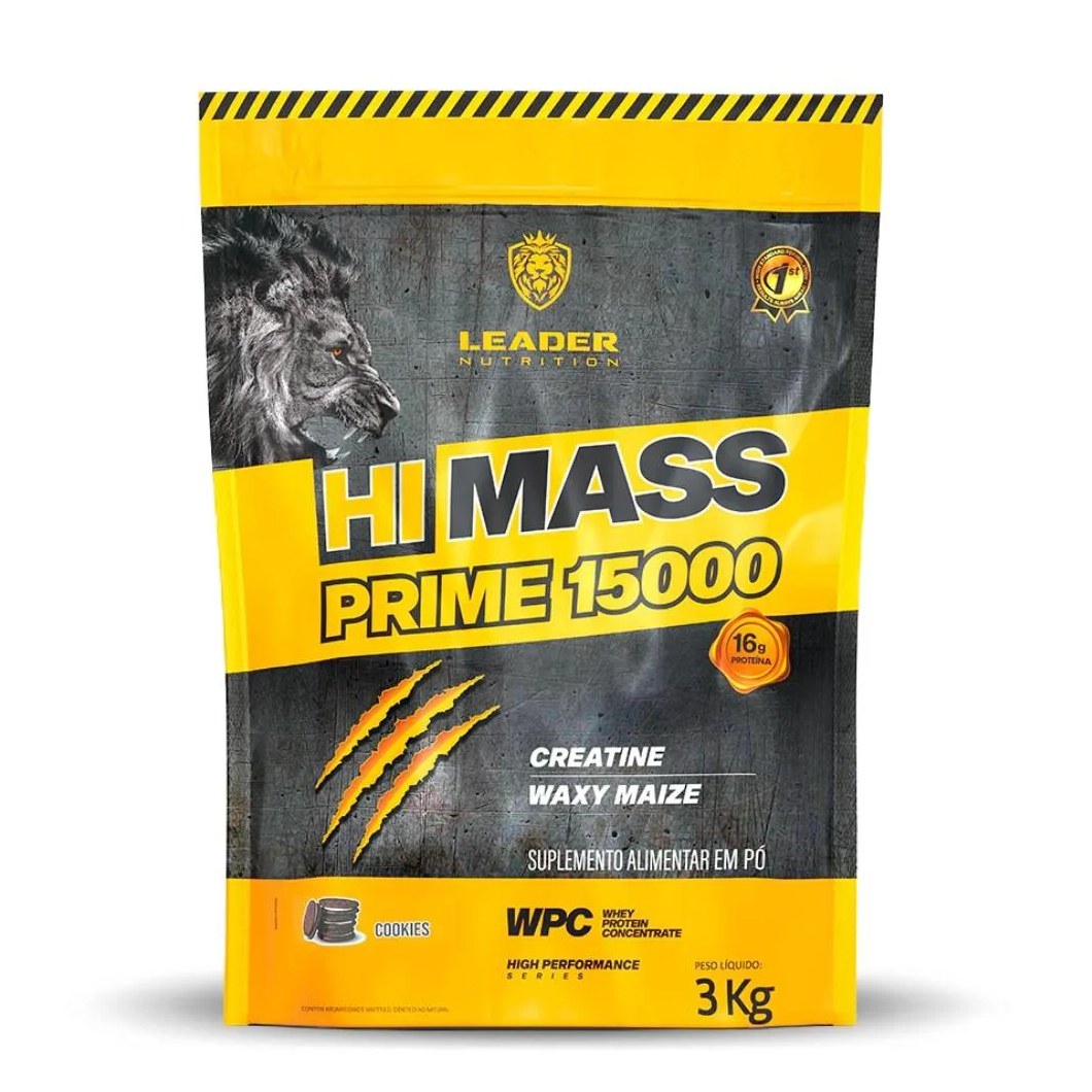 Hipercalórico com Creatina Creamass 3kg Sabor Cookies Leader