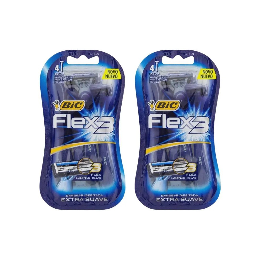 Aparelho de Barbear Bic Flex 3 com 4un - Kit C / 2un