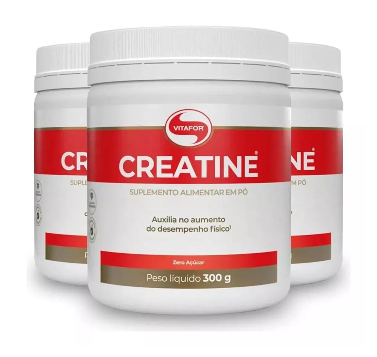 Kit 3 Creatina Monohidratada Creatine Vitafor em Pó
