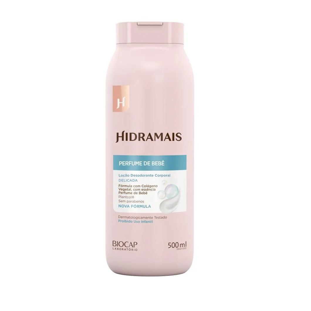 Loção Desodorante Corporal Perfume de Bebê 500ml Hidramais