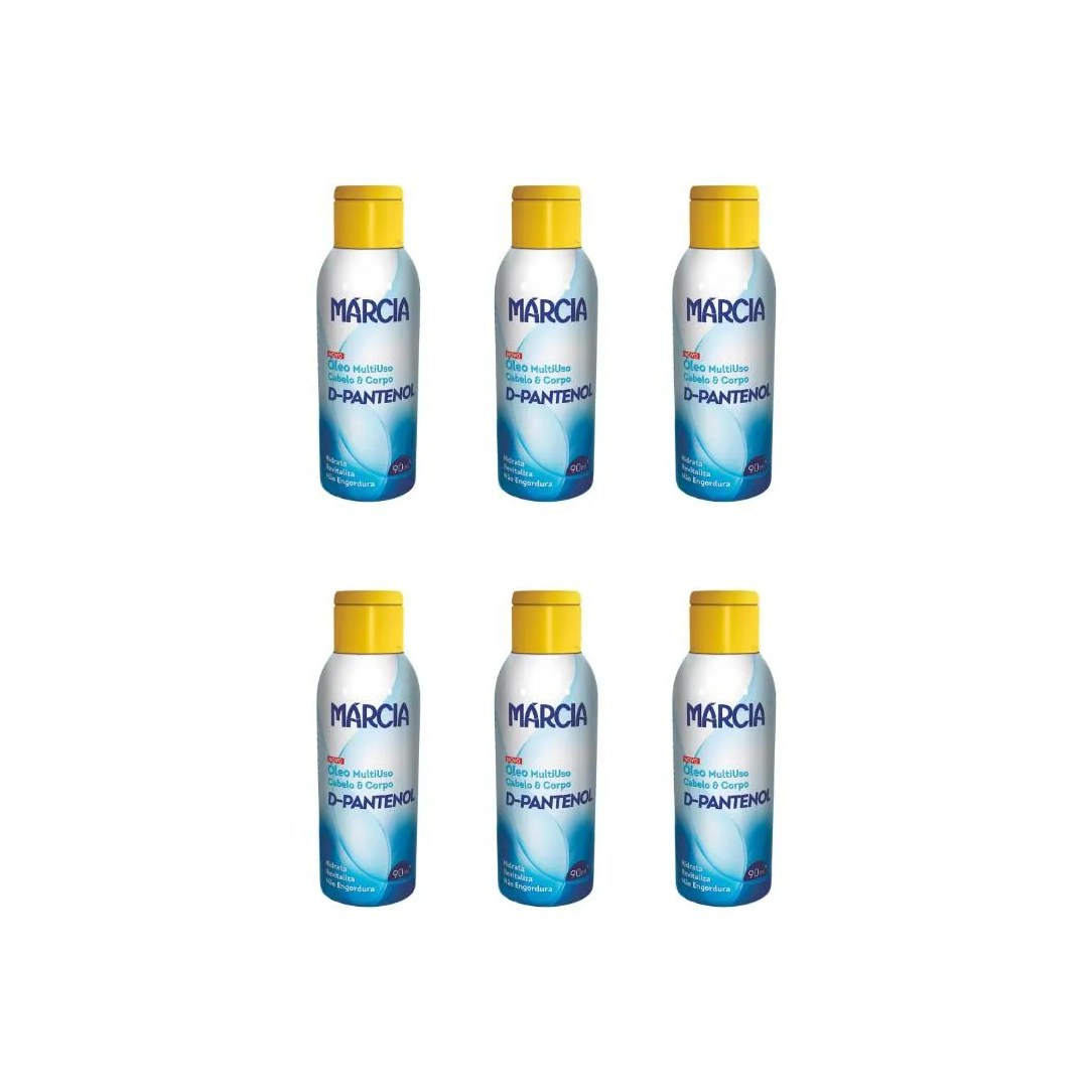 Oleo Cabelo e Corpo Marcia 90ml D - Pantenol - Kit C / 6un