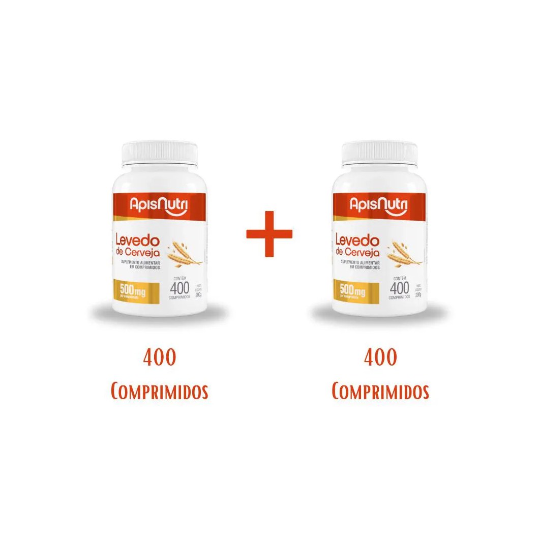 Kit 2 Levedo de Cerveja com 400 comprimidos - Apisnutri