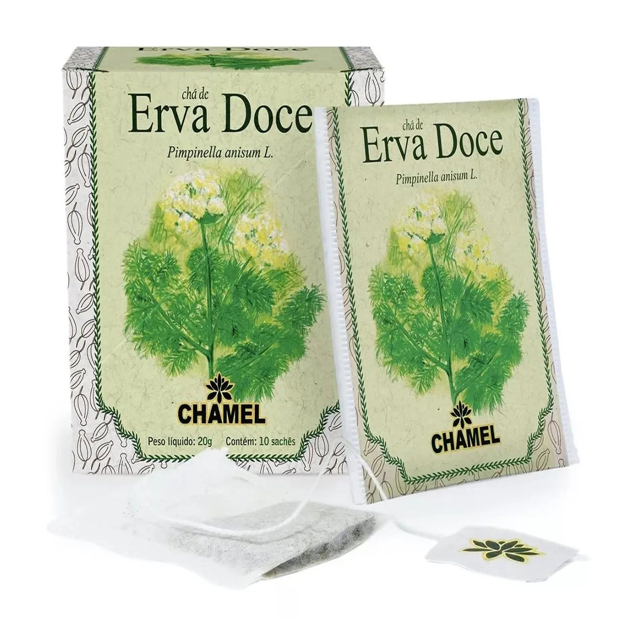 Chá de Erva Doce com 10 Sachês - Chamel