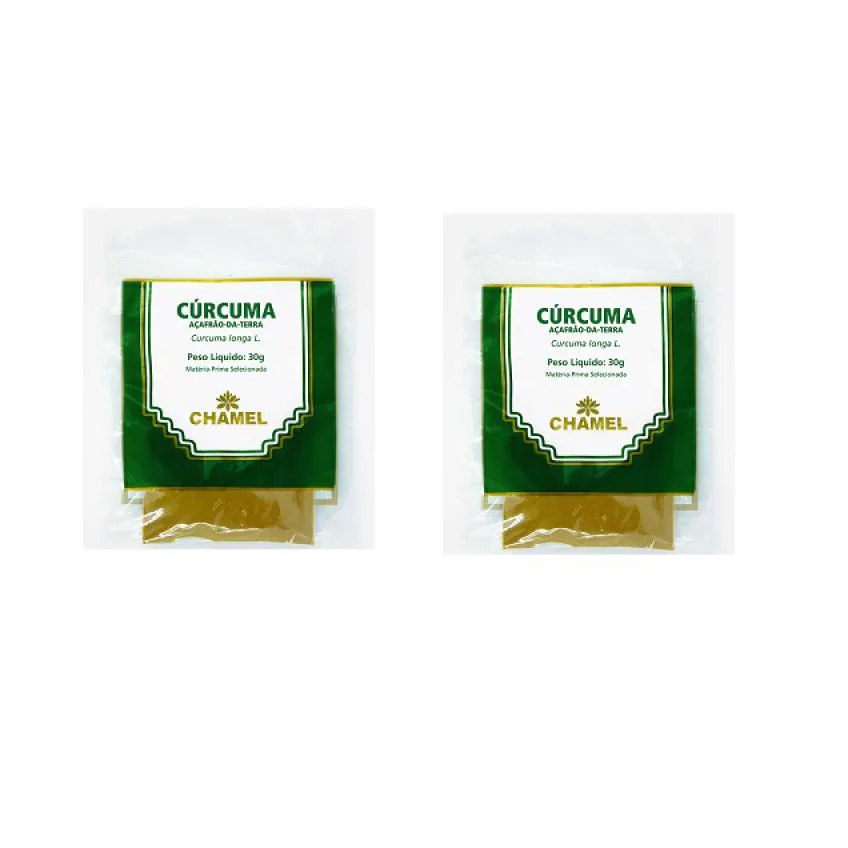 Kit 02 Pacote de Chá Cúrcuma 30g - Chamel