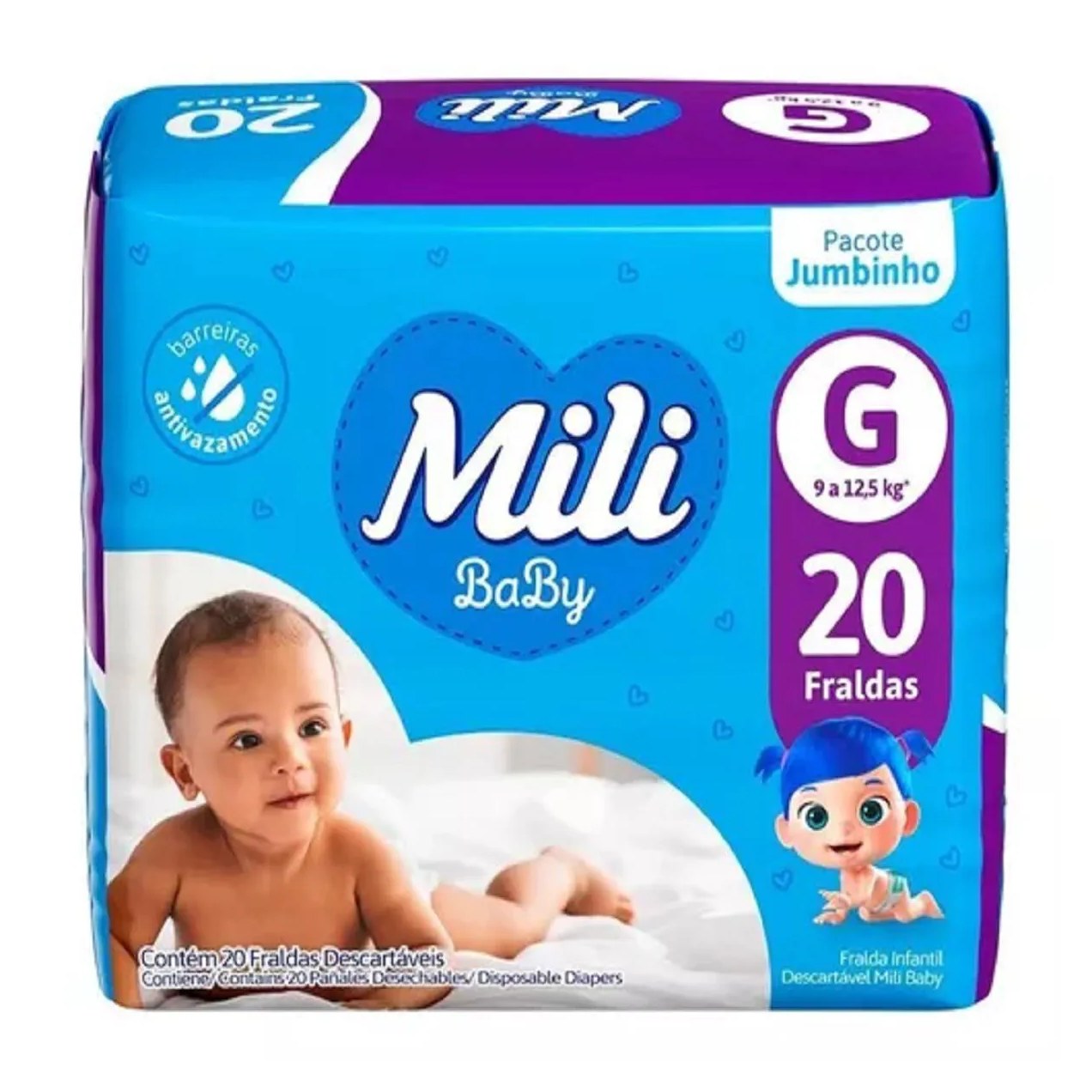 Fralda Descartável Mili Jumbinho G 20 unidades - Mili