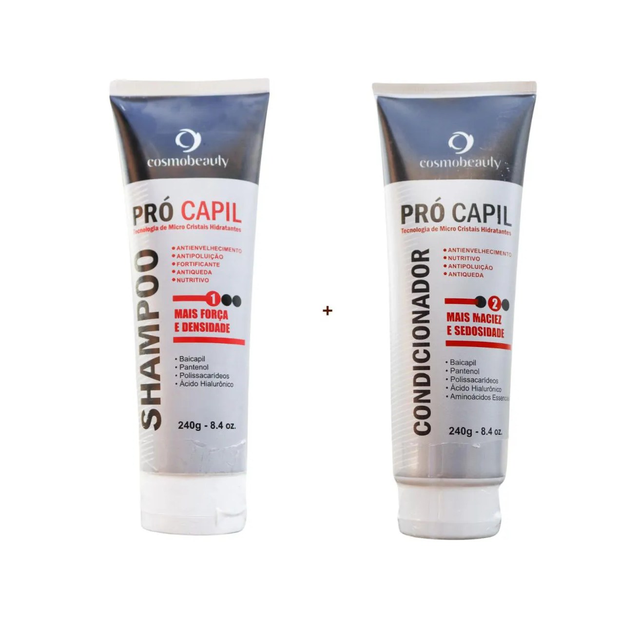 Cosmobeauty Kit Shampo e Condicionador Antiqueda Pro Capil