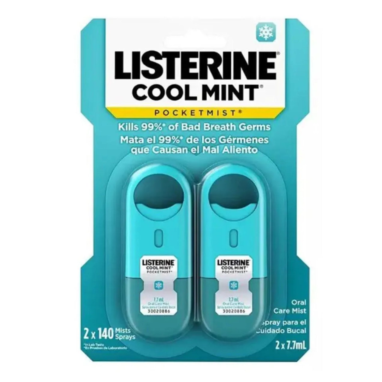 Spray Bucal Listerine Cool Mint Pocketmist Menta Pacote De 2 Unidades 14.14 Ml
