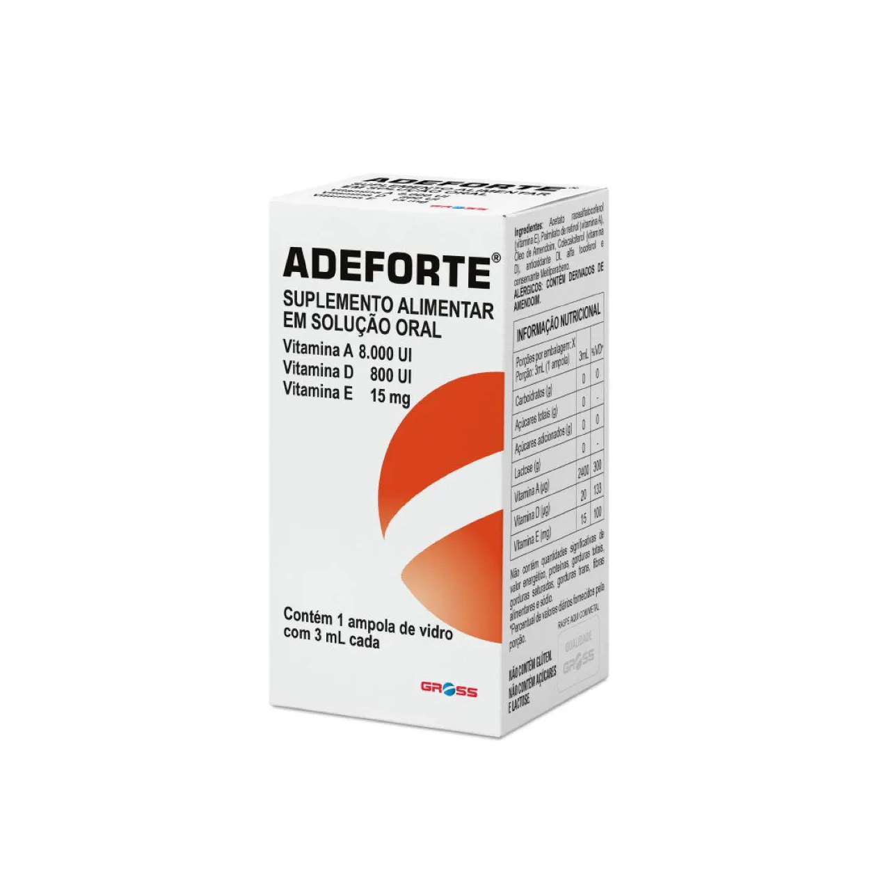 Polivitamínico Adeforte 8.000UI 1 ampola de 3ml