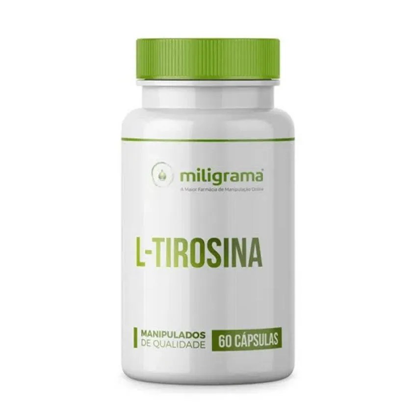 L-tirosina 500mg: Alívio do Stress e Ansiedade 60 cápsulas