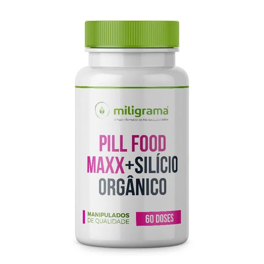Pill Food Maxx Turbinado com Silicio Orgânico 60 Doses
