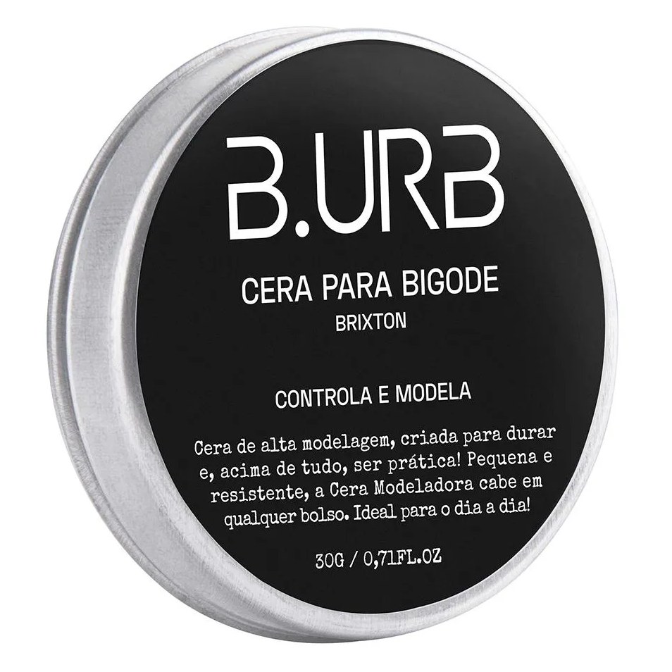 Cera para Bigode Brixton Controla e Modela 30g Barba Urbana B.urb