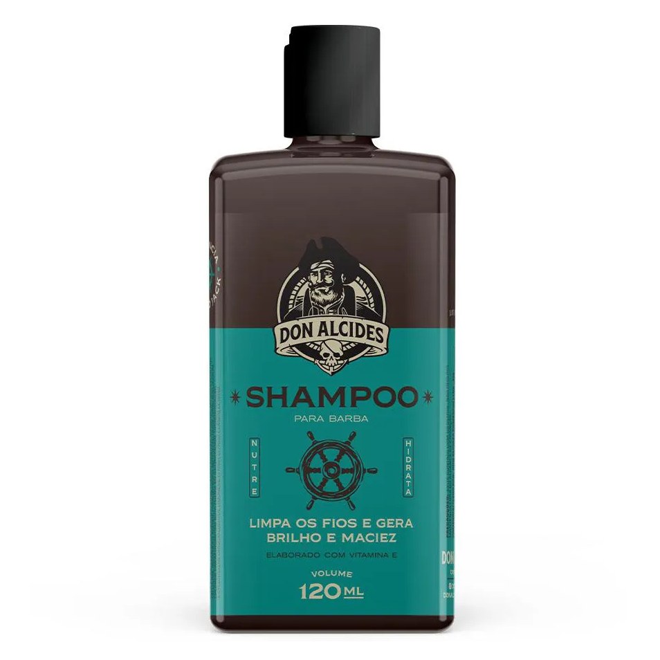 Shampoo para Barba Calico Jack Herbal, Refrescante e Ousado 120ml Don Alcides