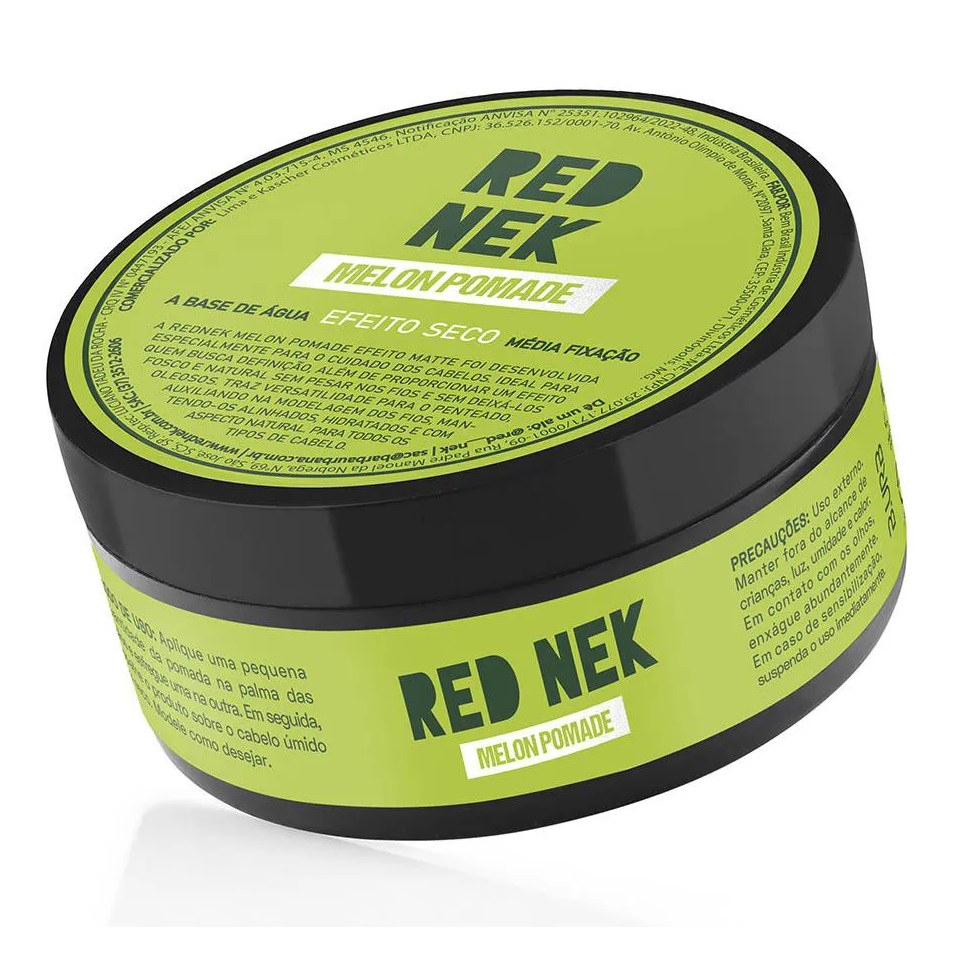 Melon Pomada Efeito Seco Média Fixação Base de Água 70g Red Nek