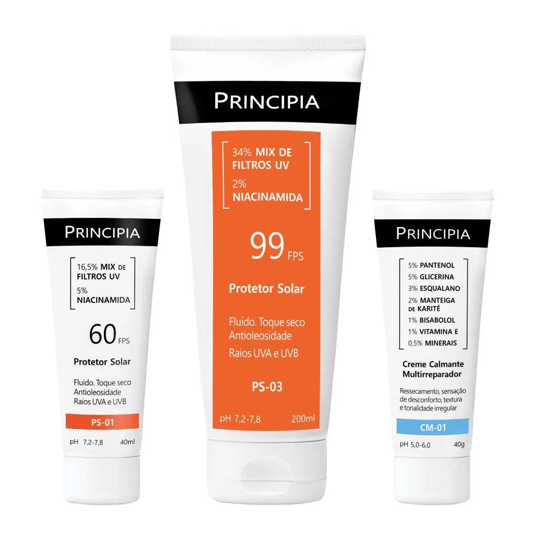 Kit Verão Básico Ps-01 Fps 60 + Cm-01 + Ps-03 Fps 99