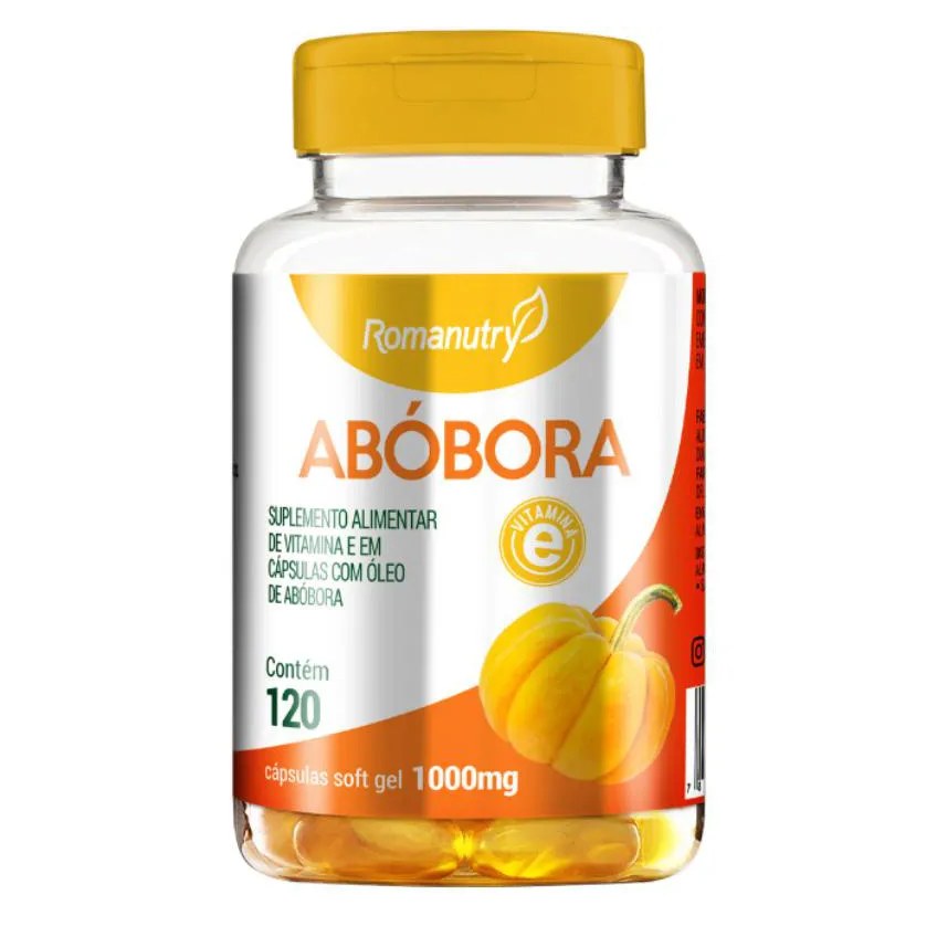 Oleo de Semente de Abobora 1000mg 120 cápsula - Romanutry