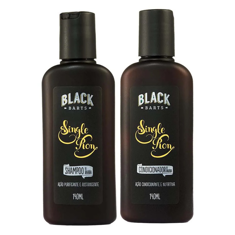 Kit Barba Shampoo + Condicionador Single Ron 140ml Black Barts