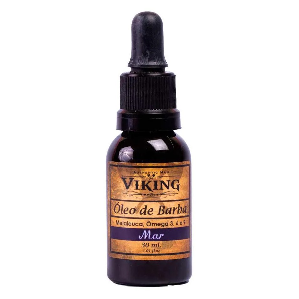 Óleo de Barba Mar Melaleuca Ômega 3, 6 e 9 30ml Viking