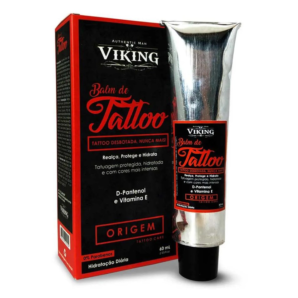 Balm de Tattoo Origem - Realça as Cores, Protege e Hidrata 60ml Viking